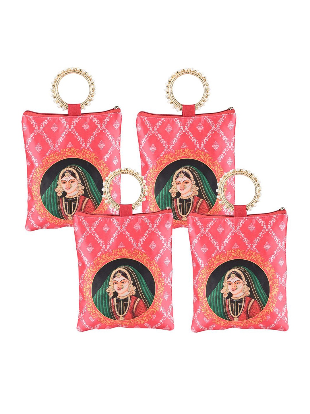Kuber Industries 4 Pcs Silk Small Hand Bag for Women Printed Shopper Tote Bag With Quilted, Red
Kuber Industries 4 Pcs Silk Small Hand Bag for Women Printed Shopper Tote Bag With Quilted, Red