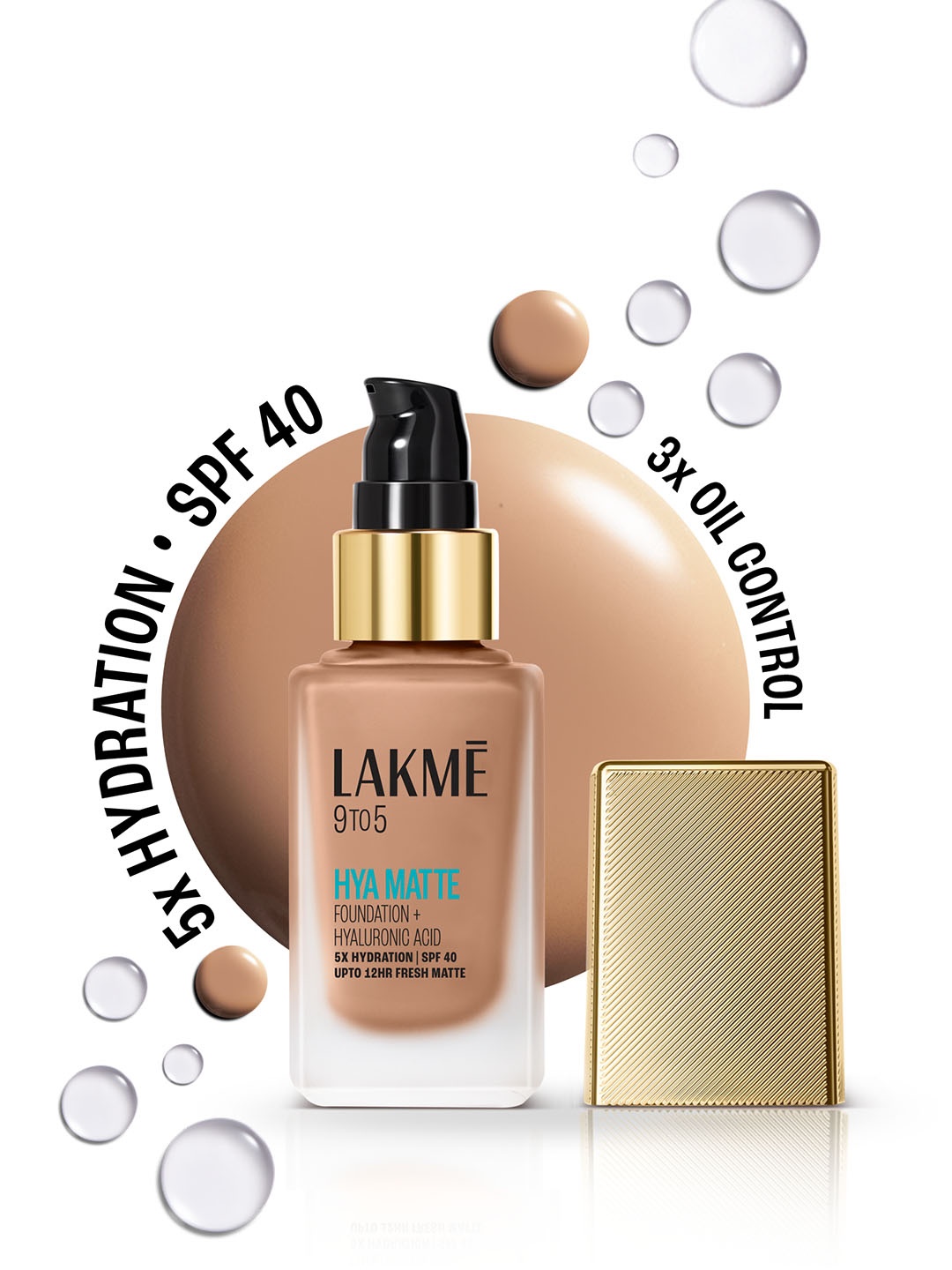 Lakme 9to5 Hya Matte SPF40 Foundation with Hyaluronic Acid 25ml - Neutral Honey N260, Beige
Lakme 9to5 Hya Matte SPF40 Foundation with Hyaluronic Acid 25ml - Neutral Honey N260, Beige