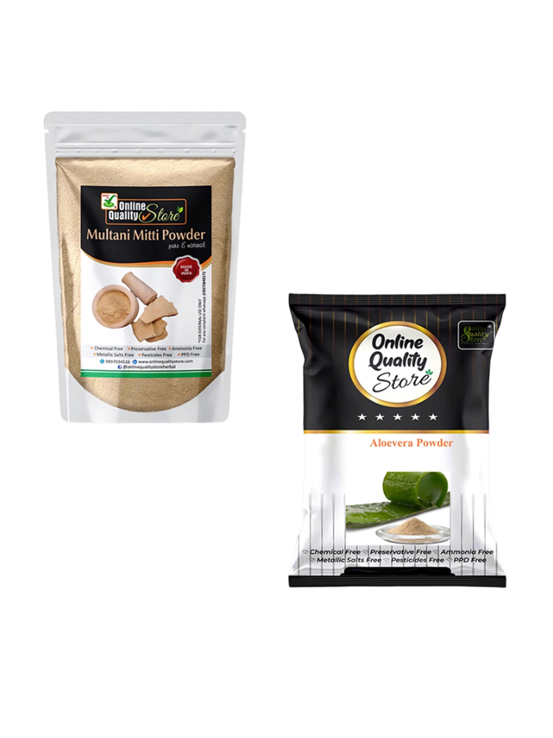 Online Quality Store Set Of 2 Natural Multani Mitti Powder 300g & Aloe Vera Powder 100g, Beige
Online Quality Store Set Of 2 Natural Multani Mitti Powder 300g & Aloe Vera Powder 100g, Beige