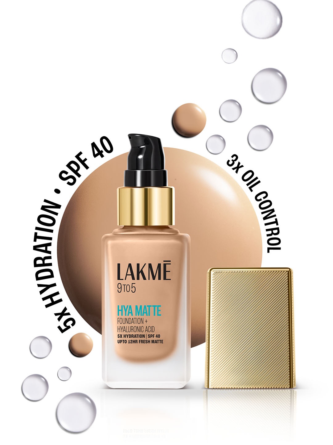 Lakme 9to5 Hya Matte SPF40 Foundation with Hyaluronic Acid 25ml - Neutral Nude N200, Beige
Lakme 9to5 Hya Matte SPF40 Foundation with Hyaluronic Acid 25ml - Neutral Nude N200, Beige