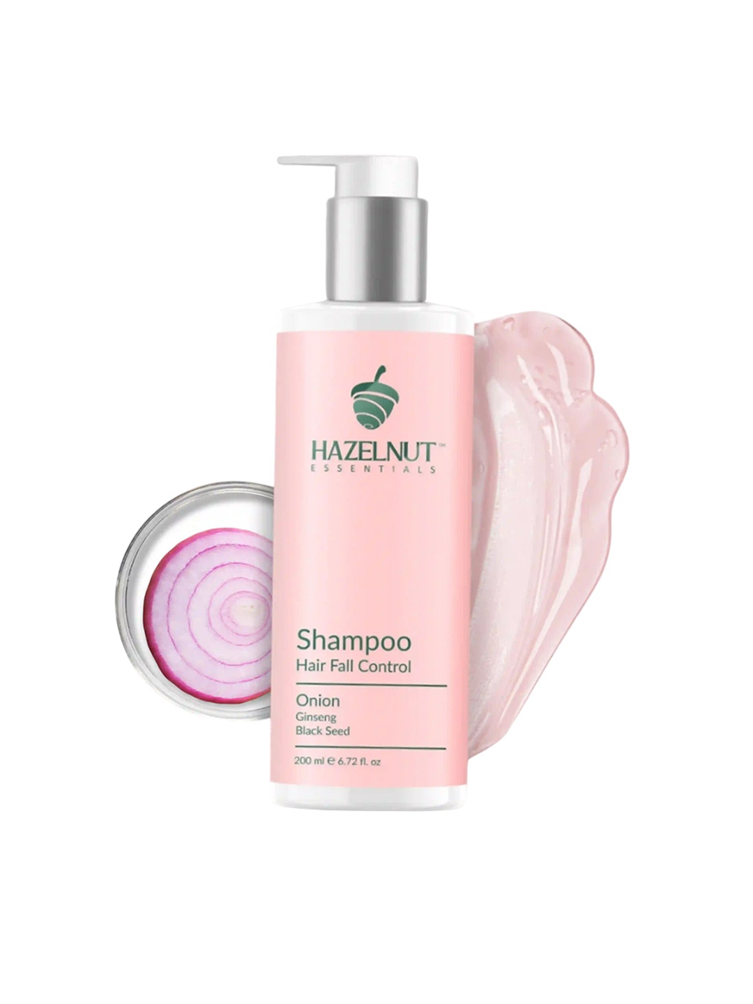 Hazelnut Essentials Onion Hair Fall Control Ginseng & Black Seed Shampoo - 200 ml, Pink
Hazelnut Essentials Onion Hair Fall Control Ginseng & Black Seed Shampoo - 200 ml, Pink