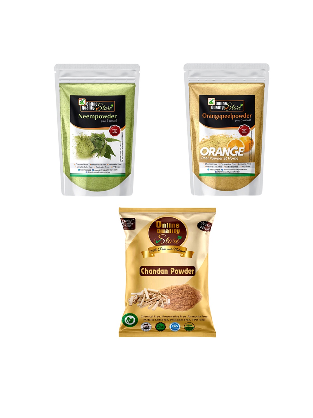 Online Quality Store Set Of 3 Chandan Powder 50g Orange Powder 200 & Neem Powder 150 g, Beige
Online Quality Store Set Of 3 Chandan Powder 50g Orange Powder 200 & Neem Powder 150 g, Beige