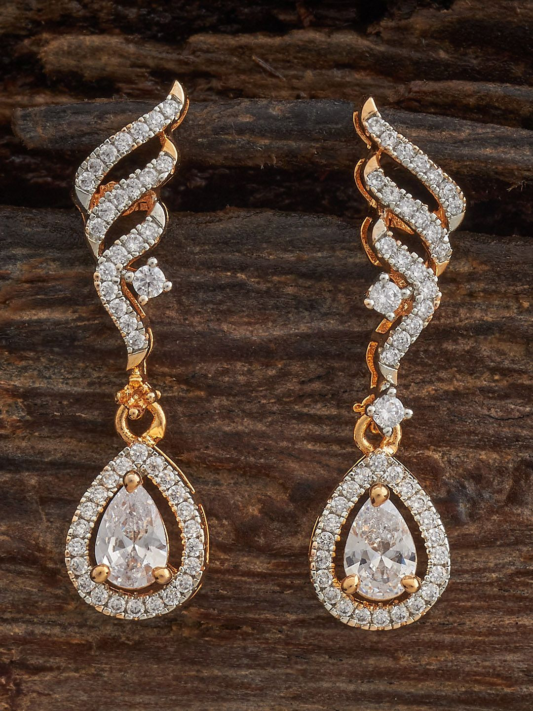 Kushal's Fashion Jewellery Rhodium Gold-Plated Party Zircon Teardrop Shaped Drop Earrings
Kushal's Fashion Jewellery Rhodium Gold-Plated Party Zircon Teardrop Shaped Drop Earrings
