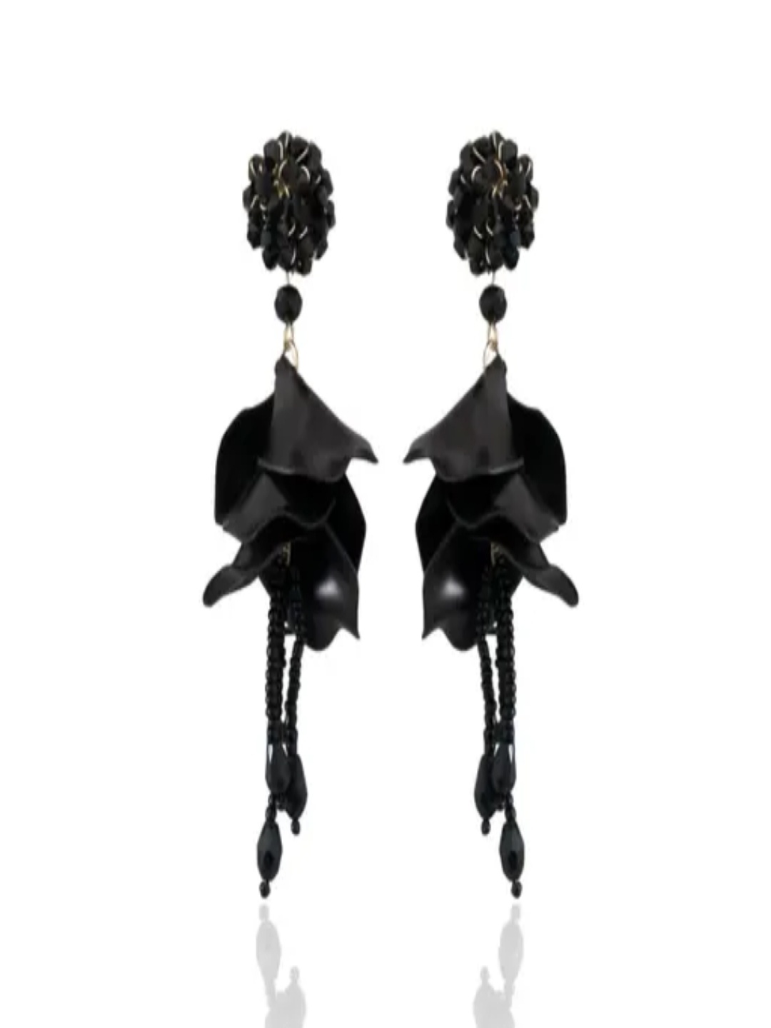 DIVASTRI Gold-Plated Artificial Beads Beaded Contemporary Shaped Drop Earrings, Black
DIVASTRI Gold-Plated Artificial Beads Beaded Contemporary Shaped Drop Earrings, Black