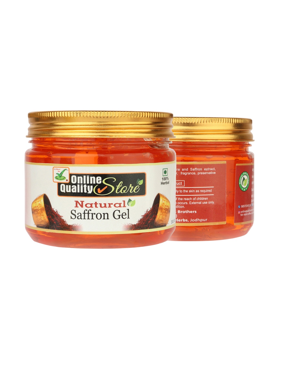 Online Quality Store Herbal & Natural Saffron Gel For Uneven Skin Tone - 300 g, Orange
Online Quality Store Herbal & Natural Saffron Gel For Uneven Skin Tone - 300 g, Orange
