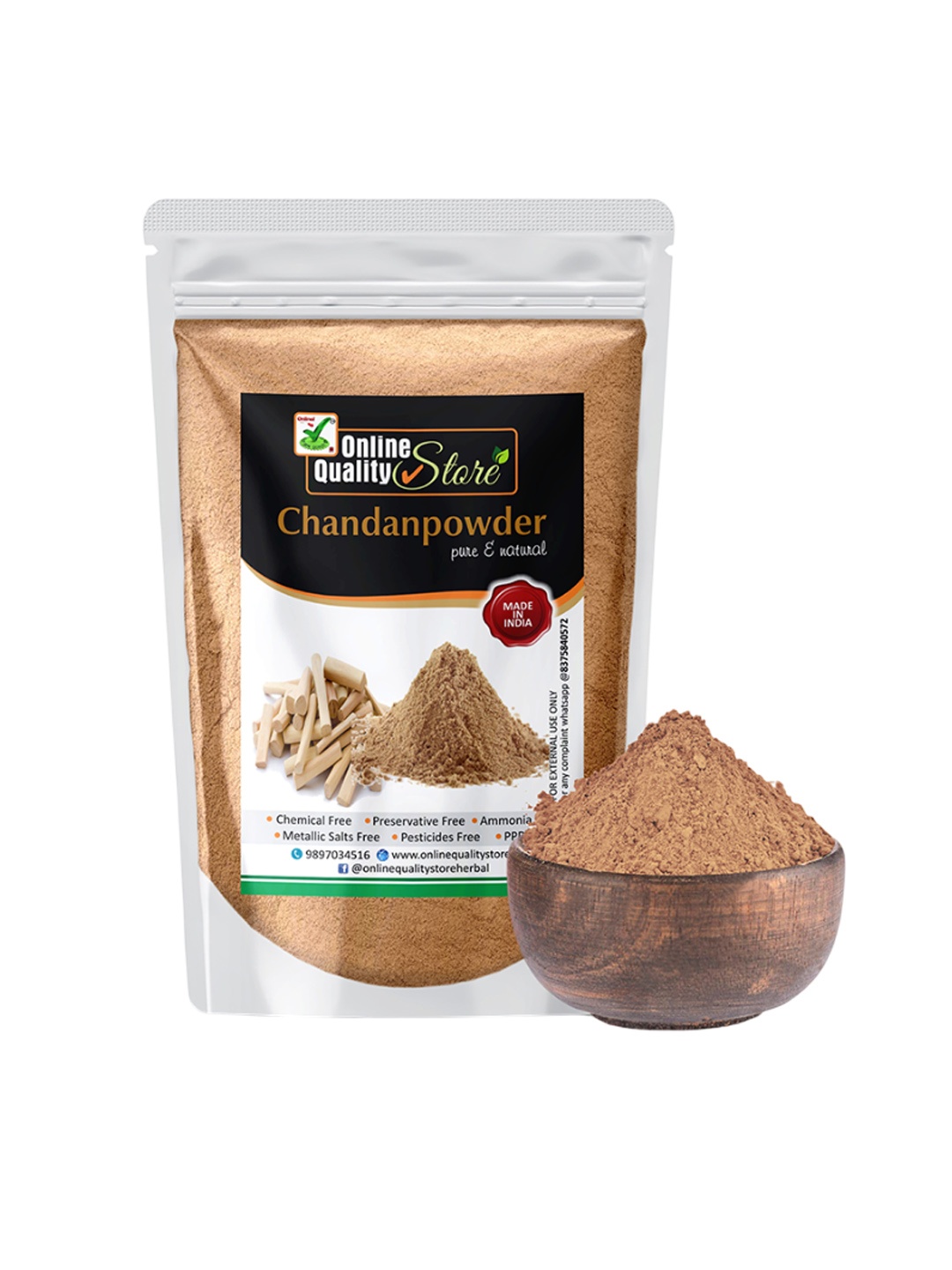 Online Quality Store Natural Chandan Powder For Skin Brightening - 300 g, Brown
Online Quality Store Natural Chandan Powder For Skin Brightening - 300 g, Brown