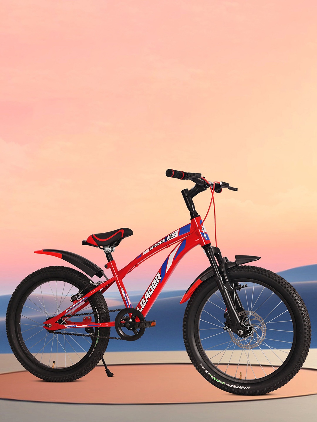 LEADER Speedy Bike 20T Single Speed Kids Cycle & Front Suspension & Front Disc Brake, Red
LEADER Speedy Bike 20T Single Speed Kids Cycle & Front Suspension & Front Disc Brake, Red