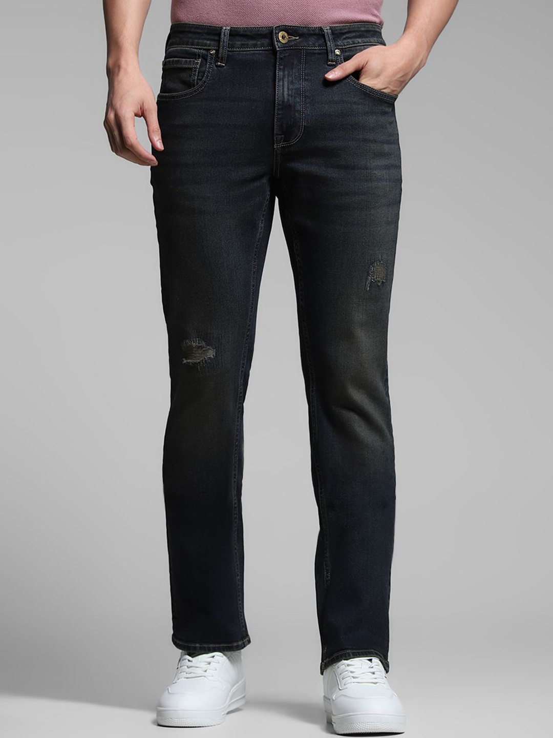 Jack & Jones Men Clark Low-Rise Highly Distressed Light Fade Stretchable Jeans, Blue
Jack & Jones Men Clark Low-Rise Highly Distressed Light Fade Stretchable Jeans, Blue