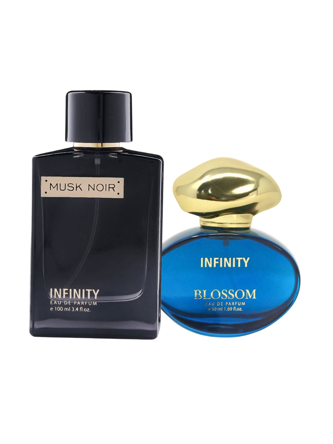 Infinity Set Of 2 Musk Noir Eau De Parfum - 100 ml & Blossom Eau De Parfum - 50 ml, Transparent
Infinity Set Of 2 Musk Noir Eau De Parfum - 100 ml & Blossom Eau De Parfum - 50 ml, Transparent