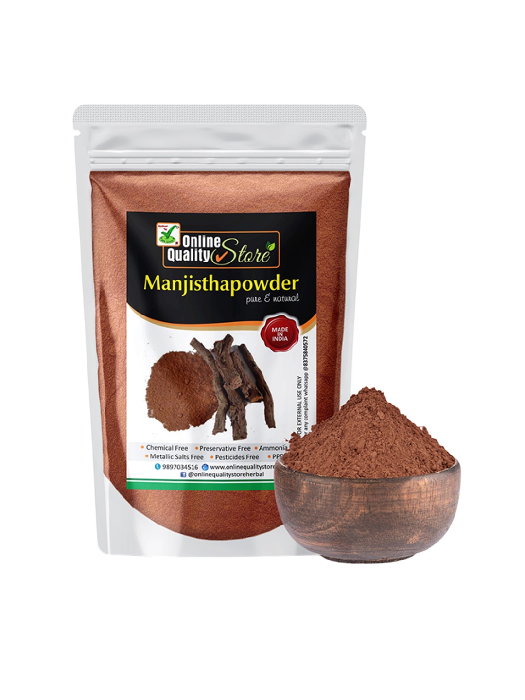 Online Quality Store Natural Manjistha Powder For Skin Acne Or Blemishes - 250 g, Brown
Online Quality Store Natural Manjistha Powder For Skin Acne Or Blemishes - 250 g, Brown