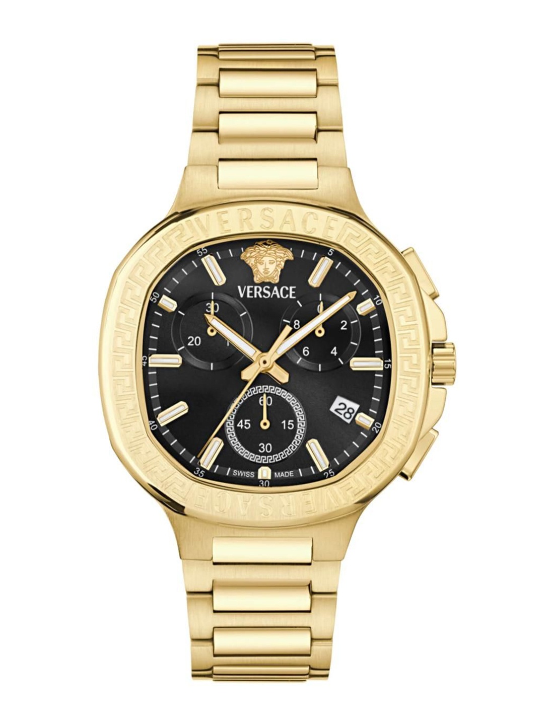 Versace Unisex Brass Dial & Stainless Steel Bracelet Style Straps Analogue Watch VEVCA0724, Black
Versace Unisex Brass Dial & Stainless Steel Bracelet Style Straps Analogue Watch VEVCA0724, Black