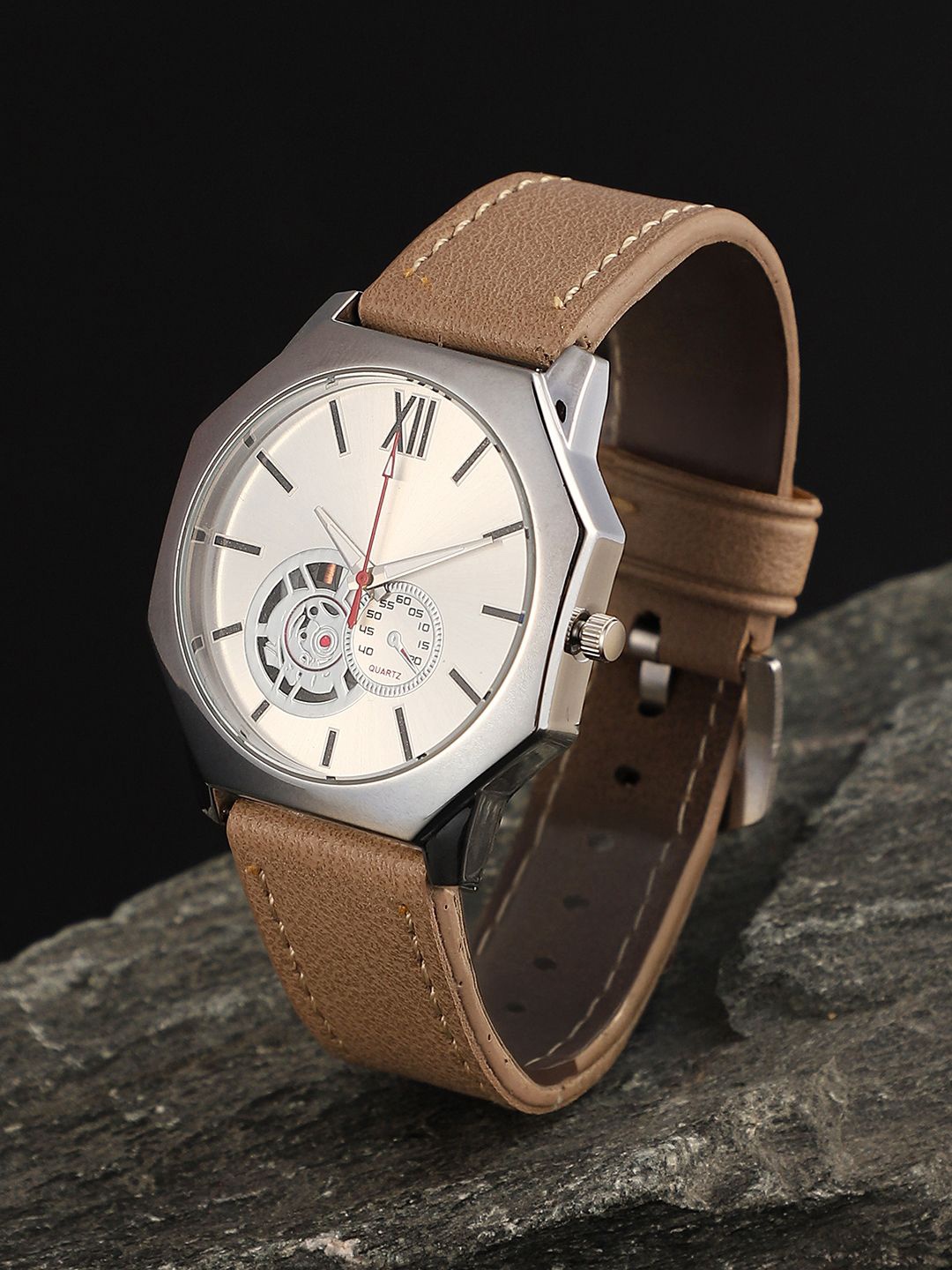 French Accent Men Patterned Dial & Leather Bracelet Style Straps Analogue Watch SS25_FAWC1038, Brown
French Accent Men Patterned Dial & Leather Bracelet Style Straps Analogue Watch SS25_FAWC1038, Brown