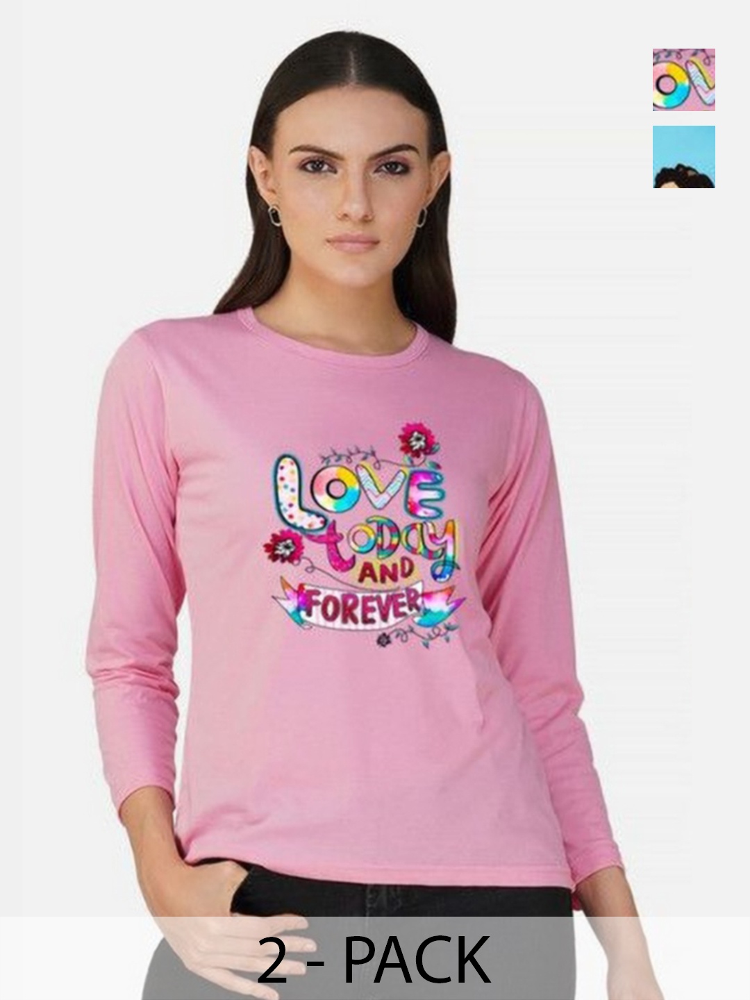 Metronaut Women Pack of 2 Bio Finish Graphic Printed Round Neck Cotton T-shirts, Pink
Metronaut Women Pack of 2 Bio Finish Graphic Printed Round Neck Cotton T-shirts, Pink