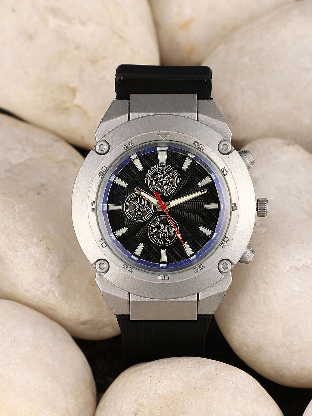 French Accent Men Patterned Dial & Bracelet Style Straps Analogue Watch SS25_FAWC1061, Black
French Accent Men Patterned Dial & Bracelet Style Straps Analogue Watch SS25_FAWC1061, Black