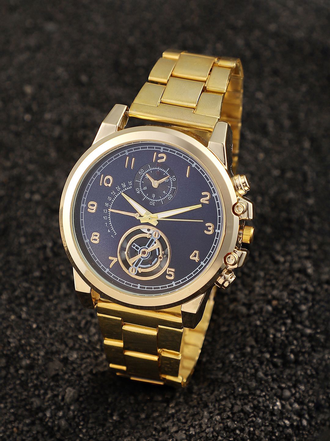 French Accent Men Patterned Dial & Stainless Steel Bracelet Style Straps Analogue Watch SS25_FAWC1032, Gold
French Accent Men Patterned Dial & Stainless Steel Bracelet Style Straps Analogue Watch SS25_FAWC1032, Gold