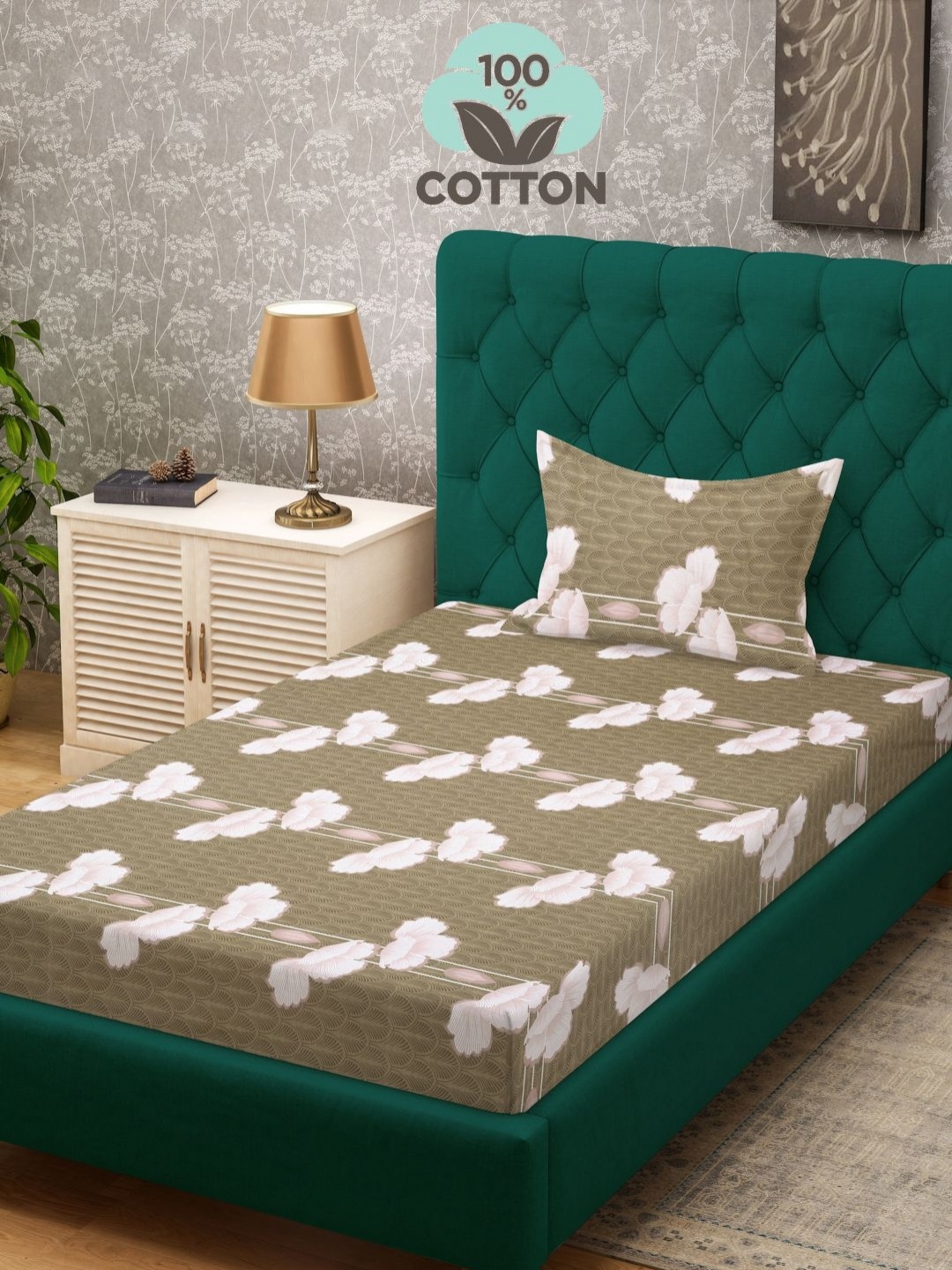 Myntra Elegant Homes Brown & Pink Floral 400 TC Single Bedsheet with 1 Pillow Covers
Myntra Elegant Homes Brown & Pink Floral 400 TC Single Bedsheet with 1 Pillow Covers