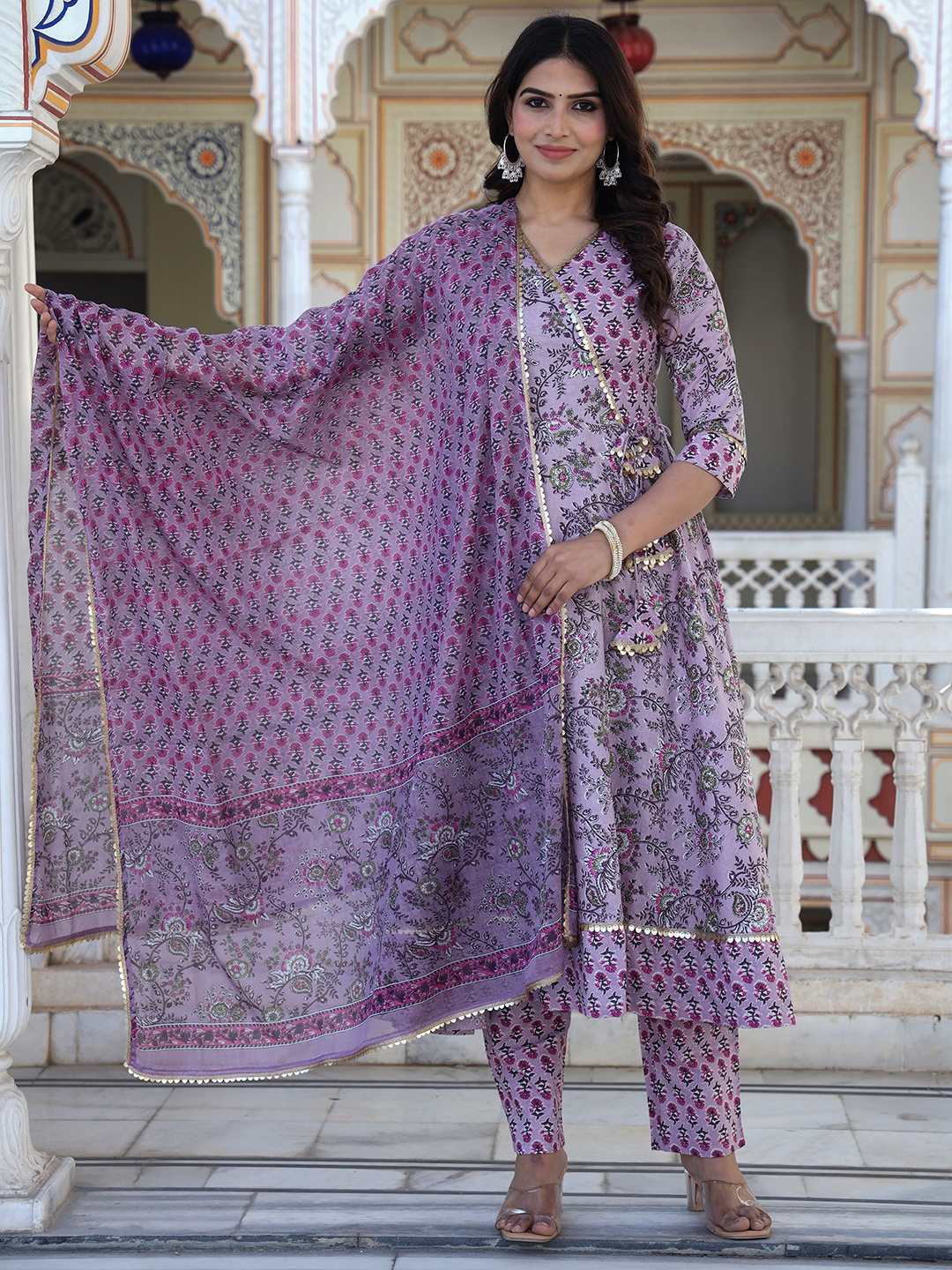 ELVISH JAIPUR Women Ethnic Motifs Printed Regular Pure Cotton Kurta with Palazzos & With Dupatta, Purple
ELVISH JAIPUR Women Ethnic Motifs Printed Regular Pure Cotton Kurta with Palazzos & With Dupatta, Purple
