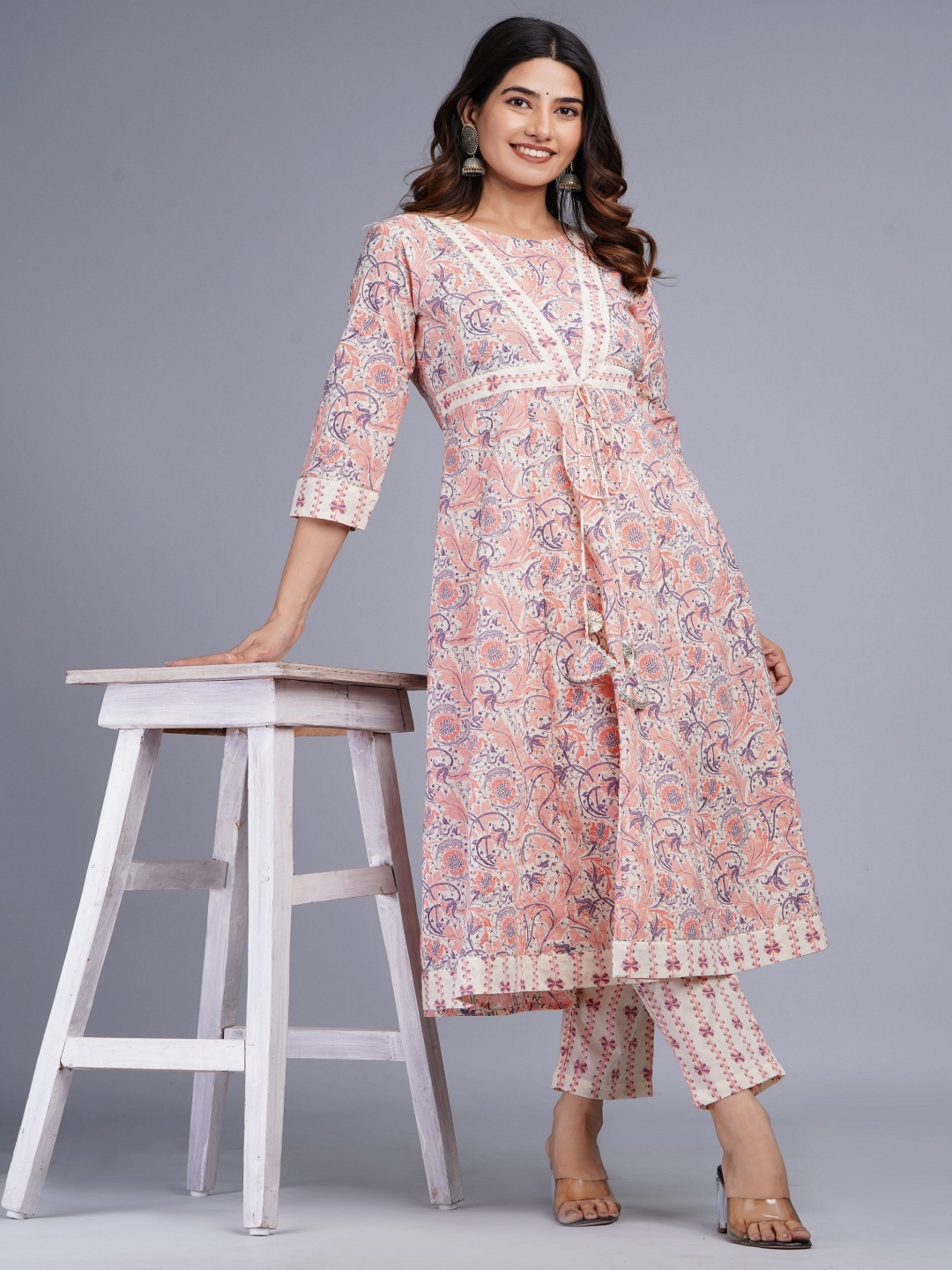 Moda Rapido Women Ethnic Motifs Printed Regular Pure Cotton Kurta with Trousers, White
Moda Rapido Women Ethnic Motifs Printed Regular Pure Cotton Kurta with Trousers, White