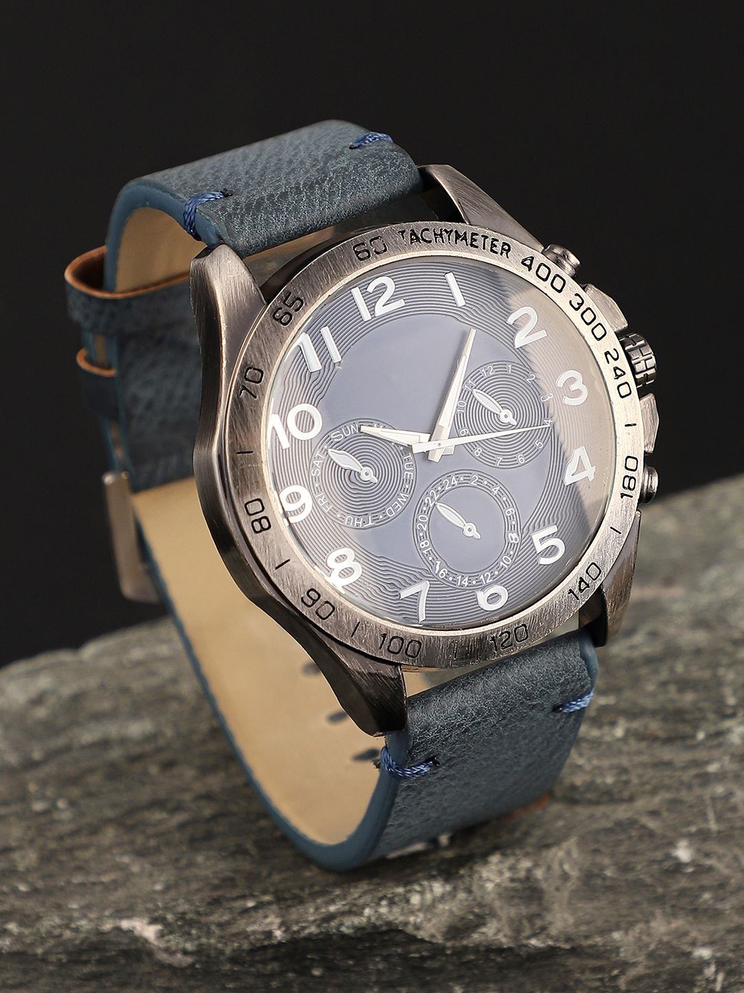 French Accent Men Embellished Dial & Leather Bracelet Style Straps Analogue Watch SS25_FAWC1044, Blue
French Accent Men Embellished Dial & Leather Bracelet Style Straps Analogue Watch SS25_FAWC1044, Blue