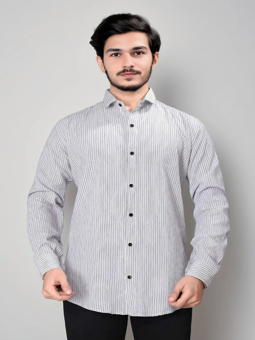 Moda Rapido Men Comfort Opaque Casual Shirt, Grey 
Moda Rapido Men Comfort Opaque Casual Shirt, Grey