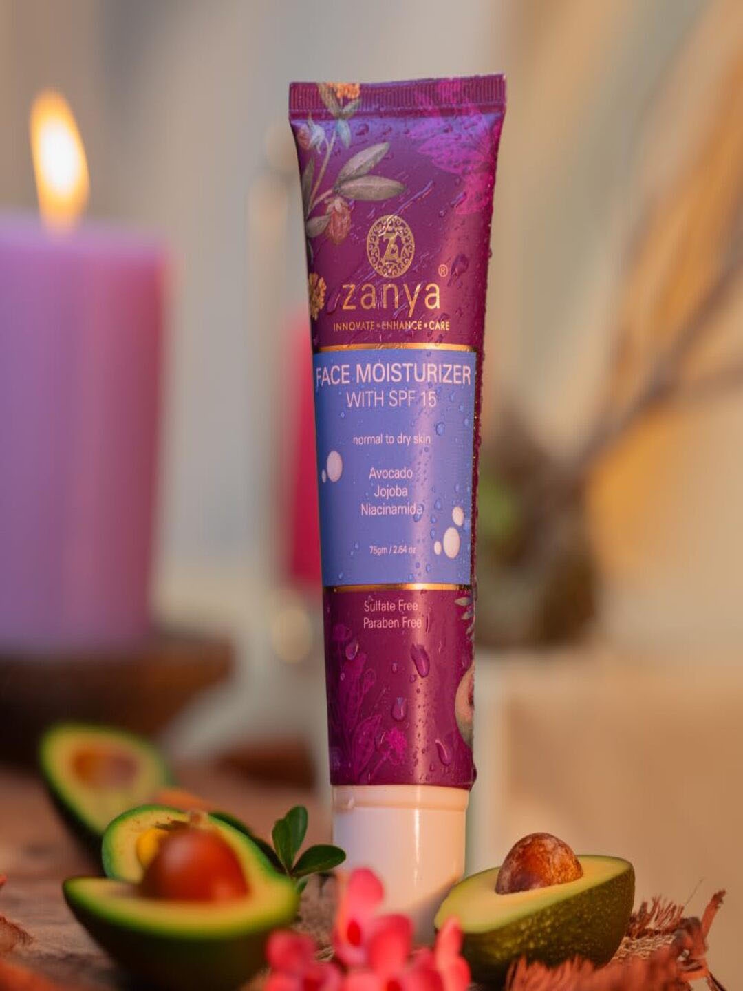 Zanya Hydrating Face Moisturizer With SPF 15 With Niacinamide Coconut Oil Jojoba- 75 g, Purple
Zanya Hydrating Face Moisturizer With SPF 15 With Niacinamide Coconut Oil Jojoba- 75 g, Purple
