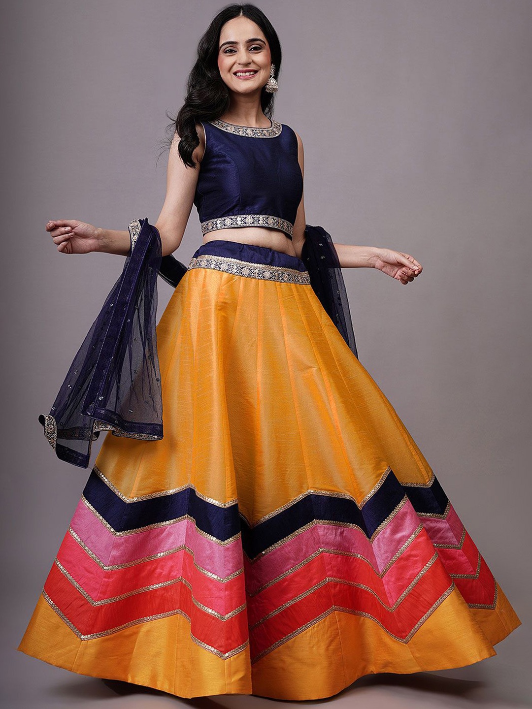 Utsav Fashion Embroidered Sequinned Shibori Ready to Wear Lehenga & Choli With Dupatta, Mustard
Utsav Fashion Embroidered Sequinned Shibori Ready to Wear Lehenga & Choli With Dupatta, Mustard