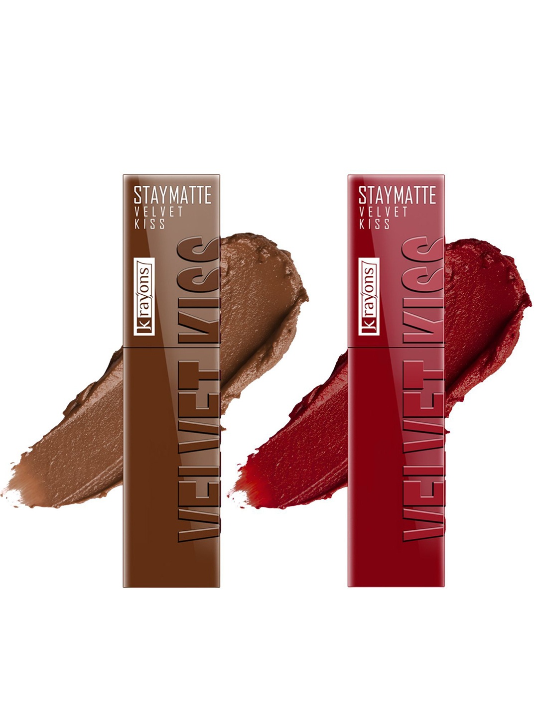 krayons Set Of 2 Velvet Kiss Liquid Lipstick 3.5 ml Each - Ruby Red 11-Caramel Candy 12
krayons Set Of 2 Velvet Kiss Liquid Lipstick 3.5 ml Each - Ruby Red 11-Caramel Candy 12