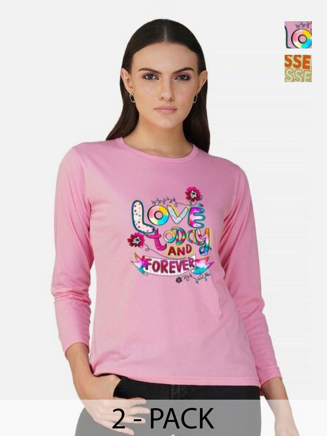 Metronaut Women Pack of 2 Bio Finish Graphic Printed Round Neck Cotton T-shirts, Pink
Metronaut Women Pack of 2 Bio Finish Graphic Printed Round Neck Cotton T-shirts, Pink