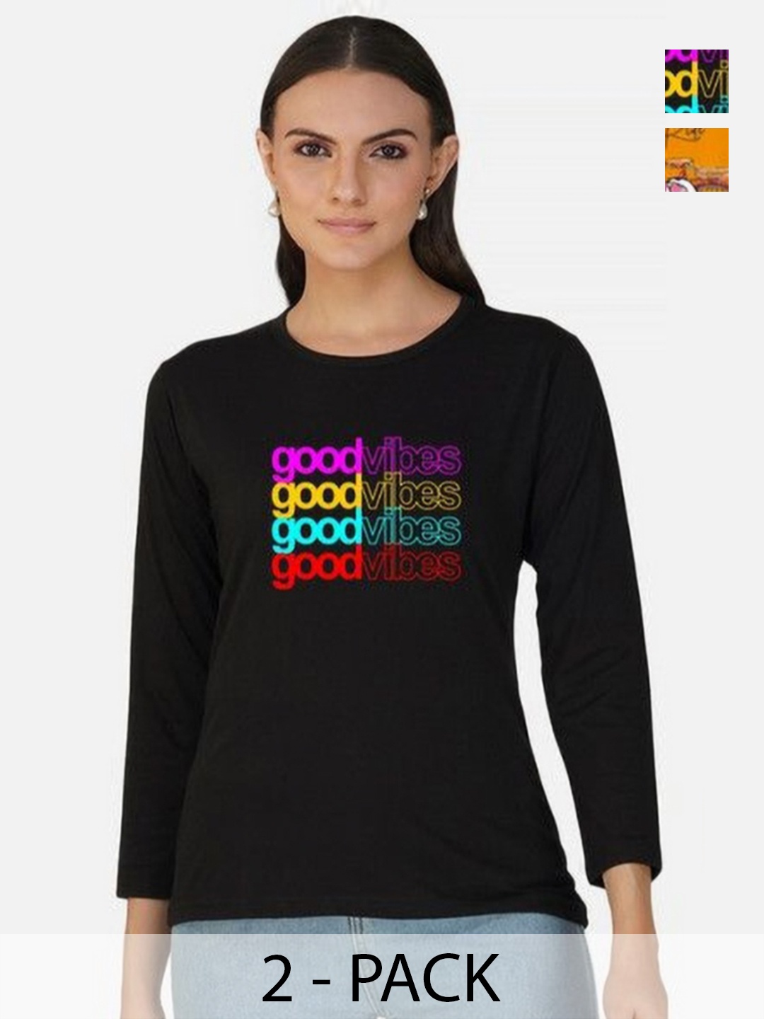 Metronaut Women Pack of 2 Bio Finish Graphic Printed Round Neck Cotton T-shirts, Mustard
Metronaut Women Pack of 2 Bio Finish Graphic Printed Round Neck Cotton T-shirts, Mustard