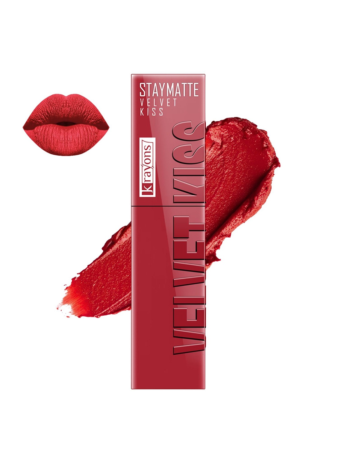 krayons StayMatte Velvet Kiss Non Transfer Matte Liquid Lipstick - 3.5 ml - Scarlet Red 01
krayons StayMatte Velvet Kiss Non Transfer Matte Liquid Lipstick - 3.5 ml - Scarlet Red 01