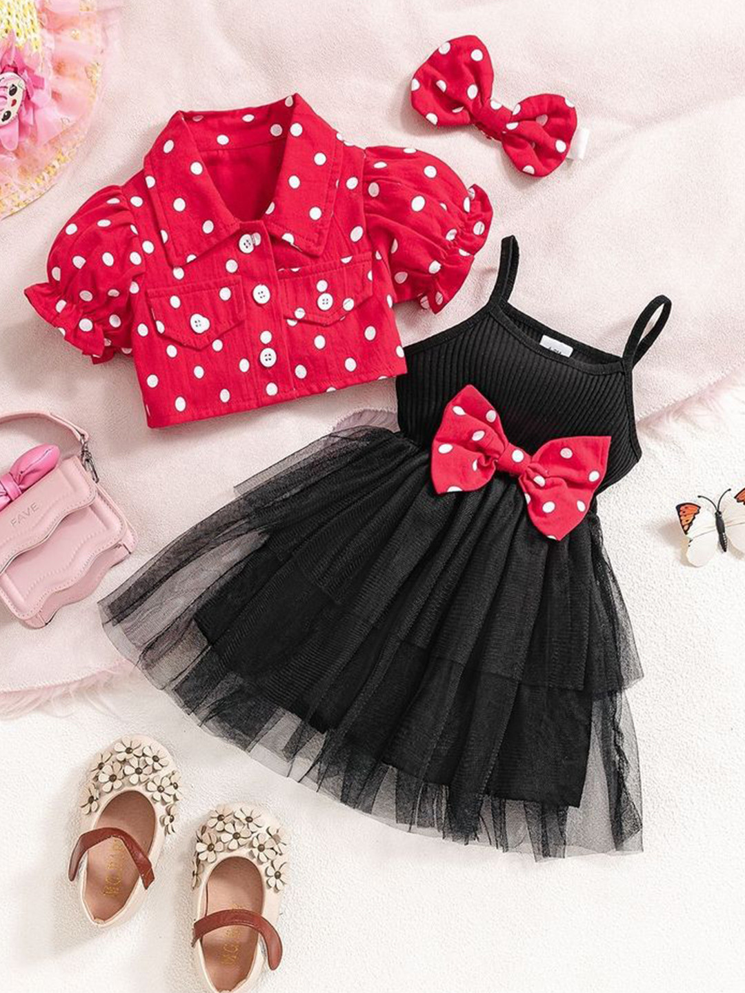 LULU & SKY Girls Printed Top with Skirt, Red 
LULU & SKY Girls Printed Top with Skirt, Red