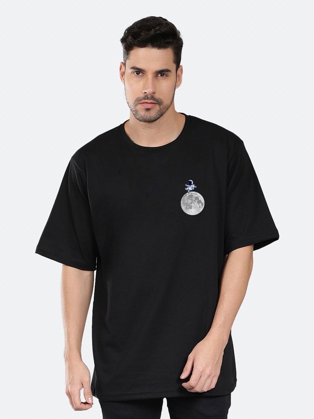 Organic Chics Men Printed Drop-Shoulder Sleeves Pure Cotton Anti Odour T-shirt, Black
Organic Chics Men Printed Drop-Shoulder Sleeves Pure Cotton Anti Odour T-shirt, Black
