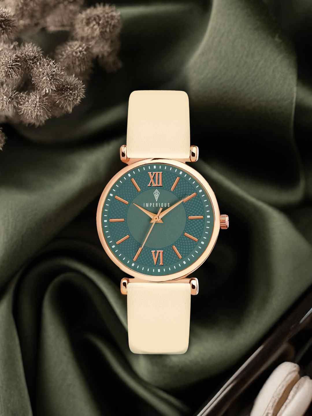 Imperious- The Royal Way Women Embellished Dial & Leather Straps Analogue Watch IMP-LGreen-1015, Beige
Imperious- The Royal Way Women Embellished Dial & Leather Straps Analogue Watch IMP-LGreen-1015, Beige