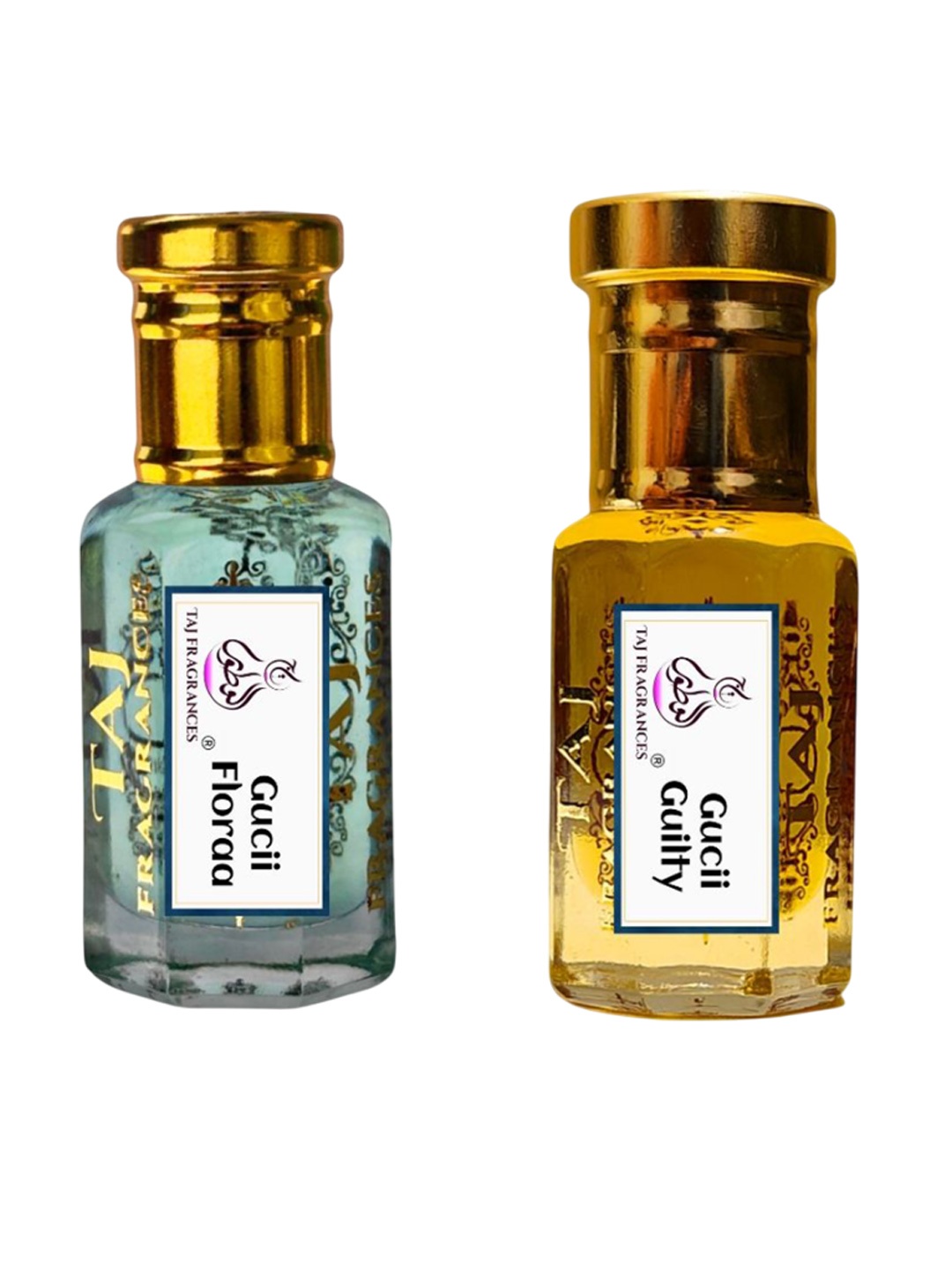 Taj Fragrances Set Of 2 Gucii Flora & Gucii Guilty Long Stay Alcohol Free Attar 6 ml Each, Transparent
Taj Fragrances Set Of 2 Gucii Flora & Gucii Guilty Long Stay Alcohol Free Attar 6 ml Each, Transparent