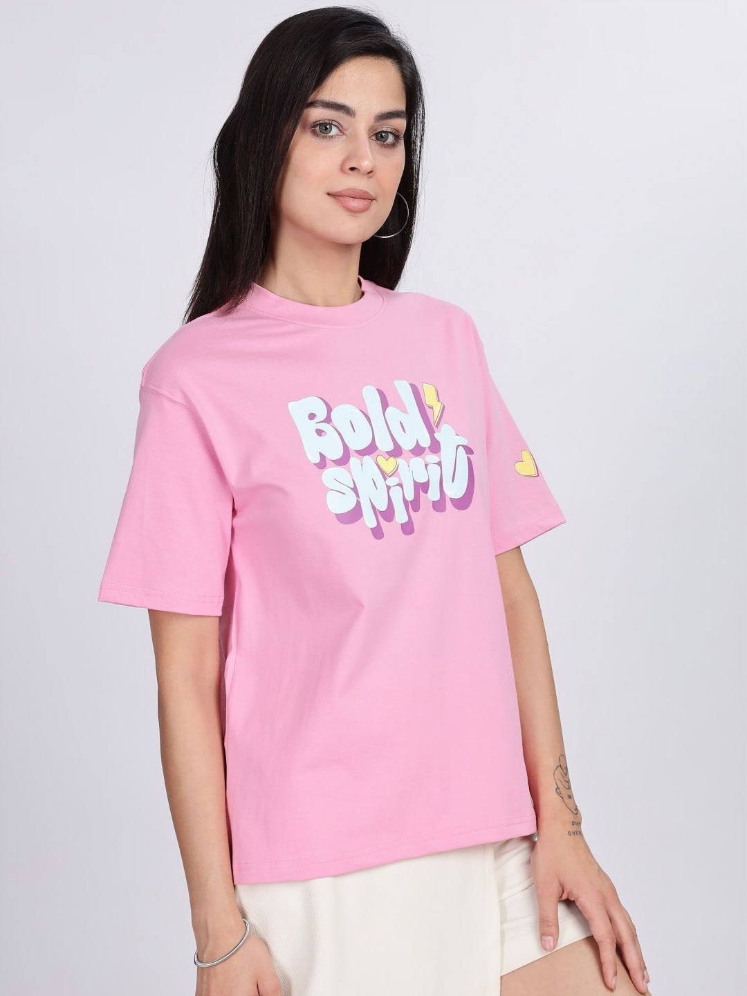 B BLUBERYL - Comfort Inside Out Women Typography Printed Extended Sleeves Applique T-shirt, Pink
B BLUBERYL - Comfort Inside Out Women Typography Printed Extended Sleeves Applique T-shirt, Pink