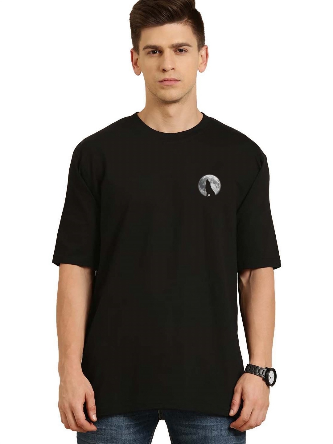 Organic Chics Men Printed Drop-Shoulder Sleeves Pure Cotton Anti Odour T-shirt, Black
Organic Chics Men Printed Drop-Shoulder Sleeves Pure Cotton Anti Odour T-shirt, Black