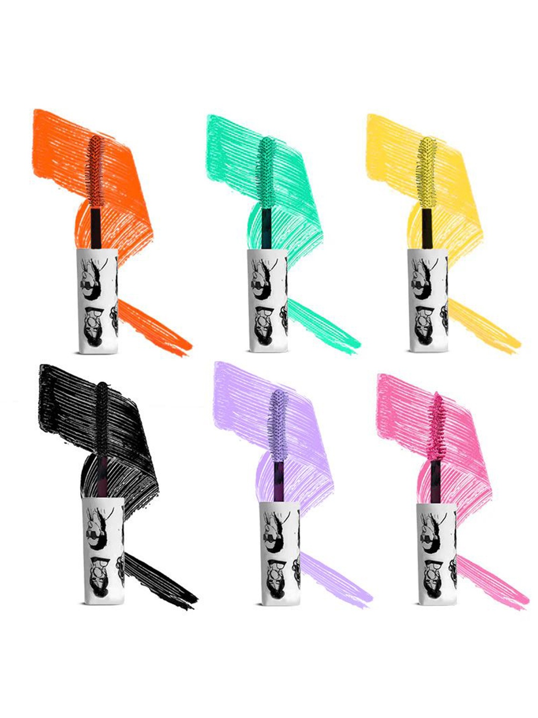Elitty Set Of 6 Waterproof Mascara- 5 ml Each- Orange- Sea Green- Yellow- Black- Lilac
Elitty Set Of 6 Waterproof Mascara- 5 ml Each- Orange- Sea Green- Yellow- Black- Lilac