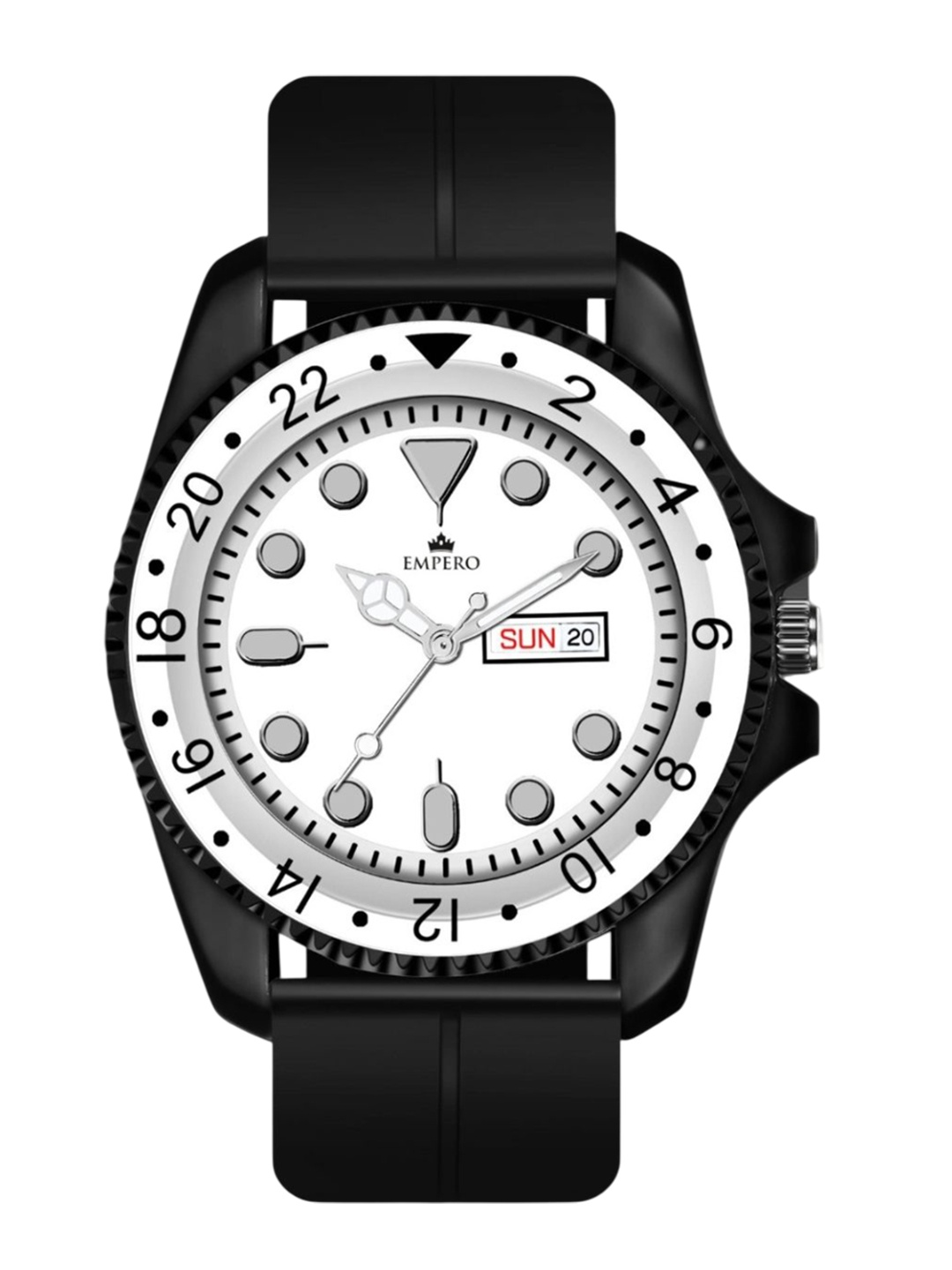 EMPERO Men Brass Dial & Wrap Around Straps Analogue Multi Function Watch EAB205 Black Magnet Strap White
EMPERO Men Brass Dial & Wrap Around Straps Analogue Multi Function Watch EAB205 Black Magnet Strap White