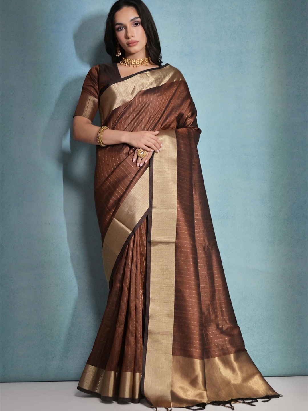 Divyadham Textiles Woven Design Zari Pure Silk Handloom Banarasi Saree, Coffee brown
Divyadham Textiles Woven Design Zari Pure Silk Handloom Banarasi Saree, Coffee brown