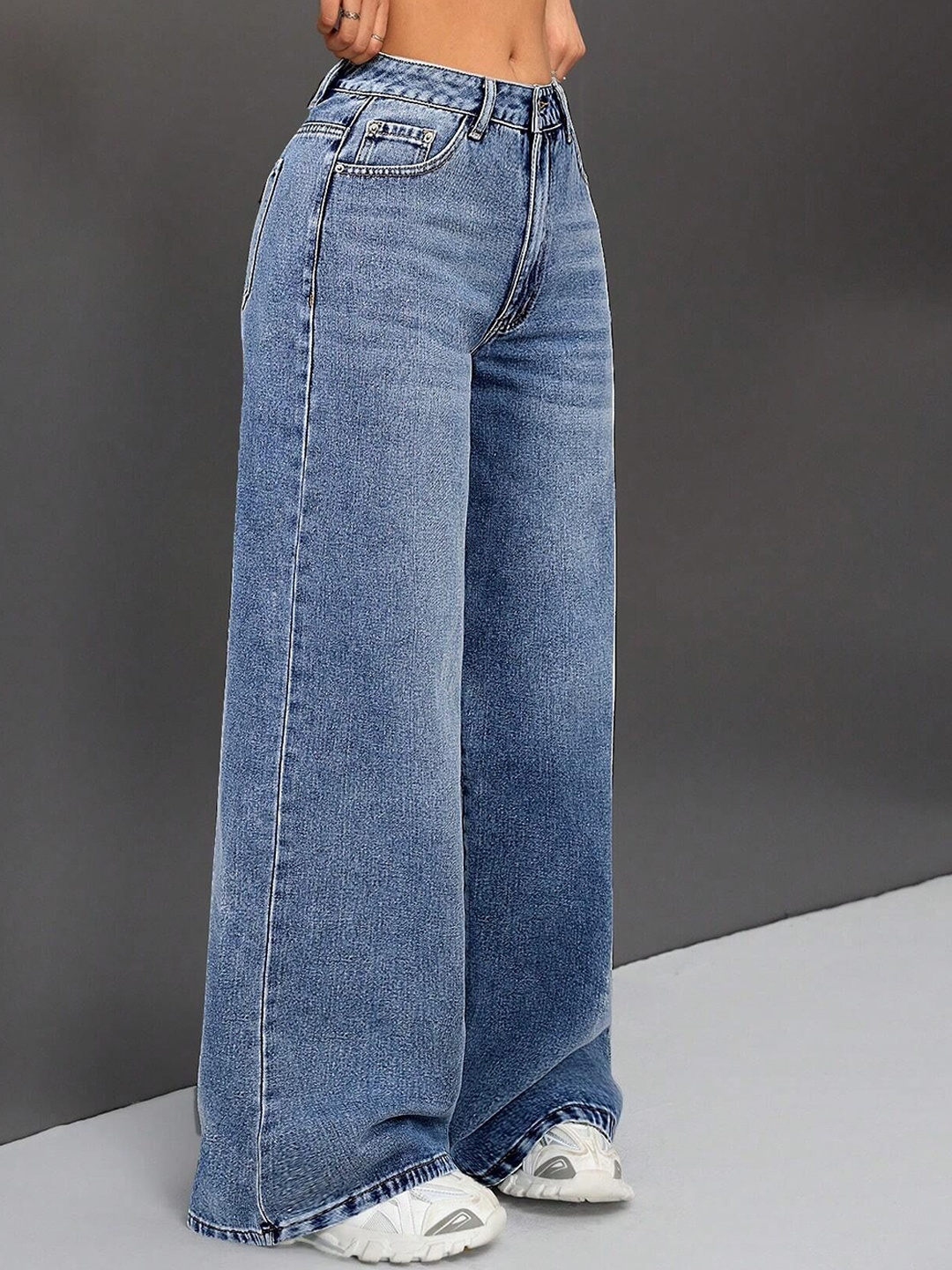 Aadvi Fashion Women Jean Wide Leg High-Rise Highly Distressed Heavy Fade Stretchable Jeans, Blue
Aadvi Fashion Women Jean Wide Leg High-Rise Highly Distressed Heavy Fade Stretchable Jeans, Blue