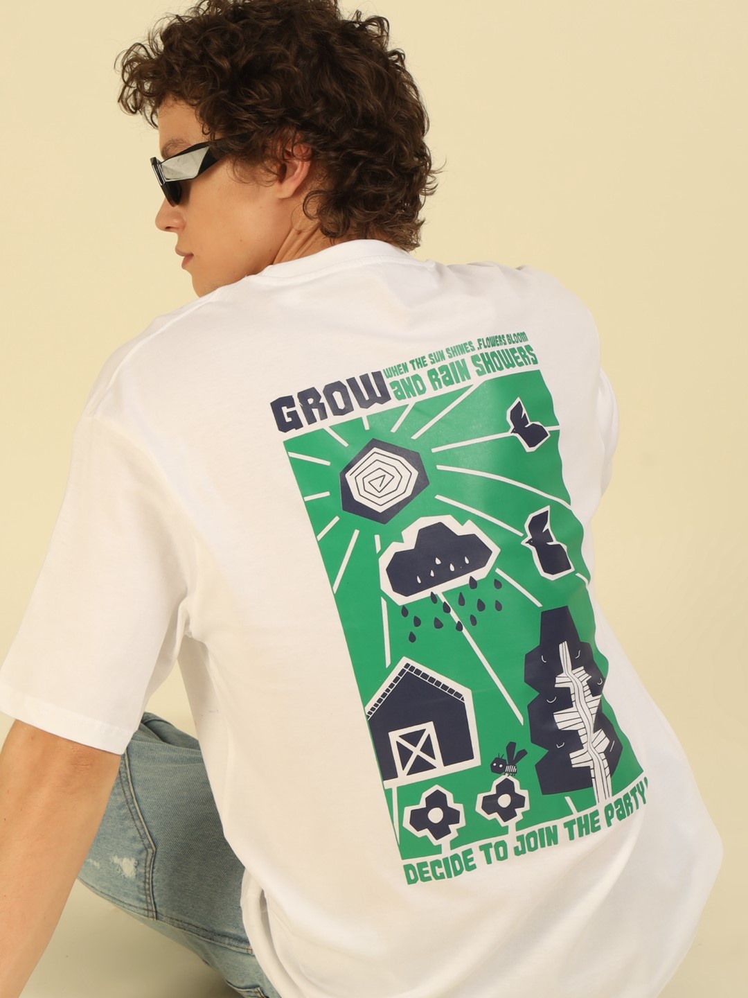 Mast & Harbour Men Printed Drop-Shoulder Sleeves Bio Finish Applique T-shirt, White
Mast & Harbour Men Printed Drop-Shoulder Sleeves Bio Finish Applique T-shirt, White