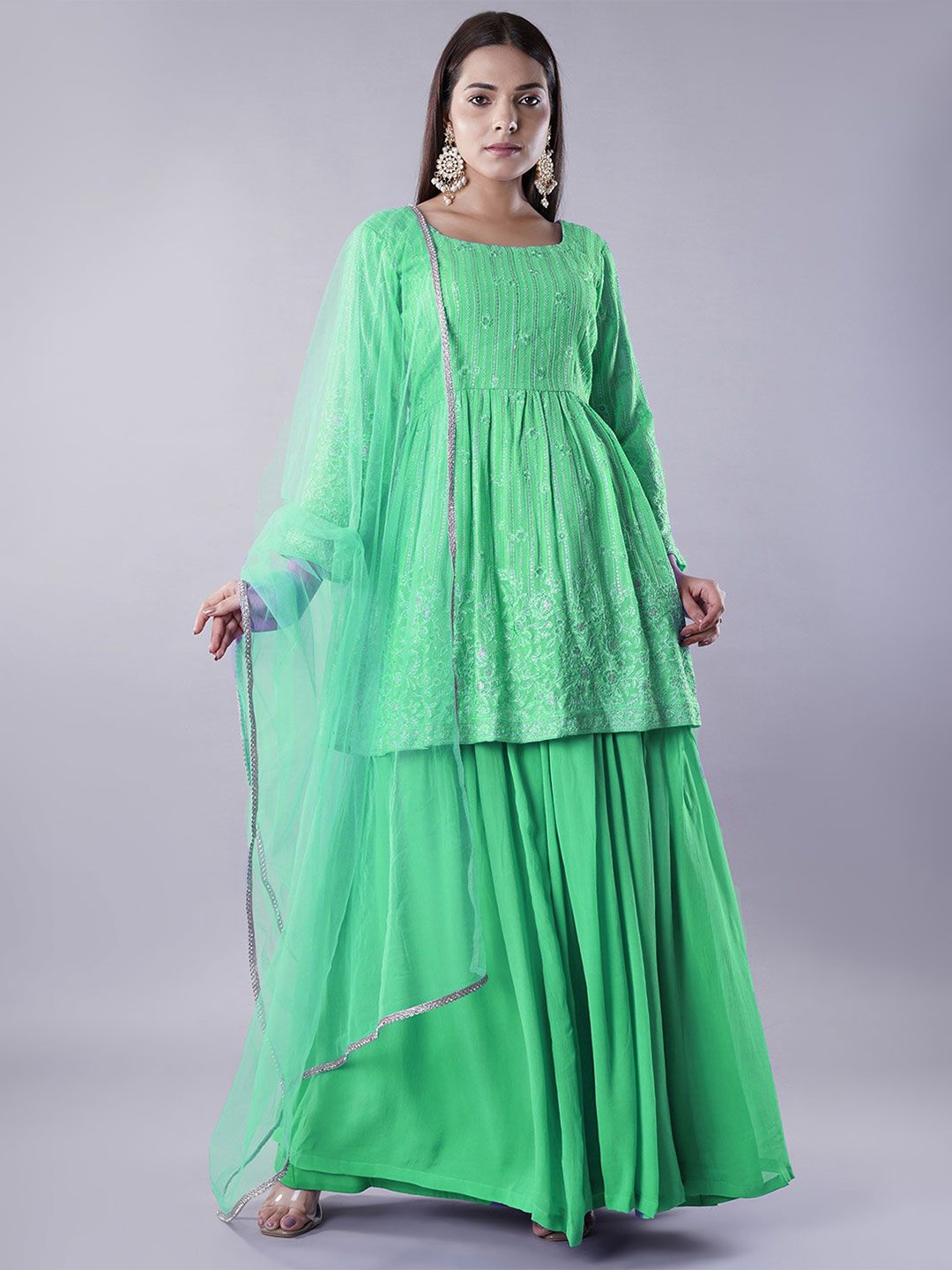 Utsav Fashion Embroidered Shibori Ready to Wear Lehenga & Choli With Dupatta, Green
Utsav Fashion Embroidered Shibori Ready to Wear Lehenga & Choli With Dupatta, Green