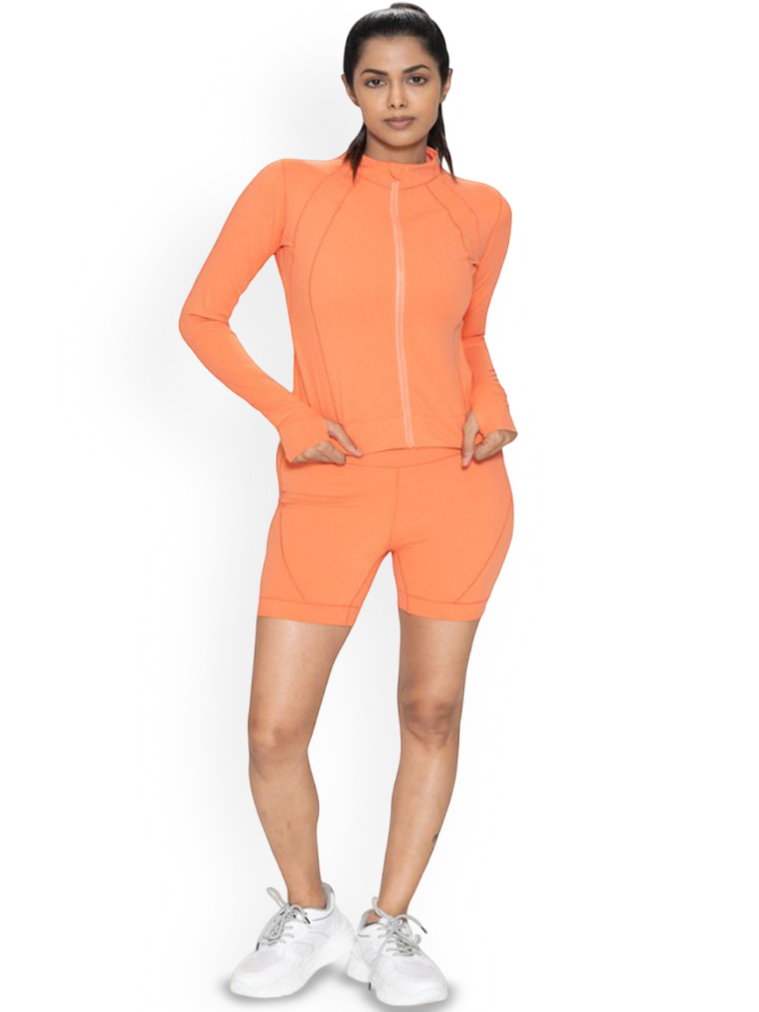 STRCH Women Nylon Lightweight Longline Training or Gym Open Front Jacket with Embroidered, Orange
STRCH Women Nylon Lightweight Longline Training or Gym Open Front Jacket with Embroidered, Orange