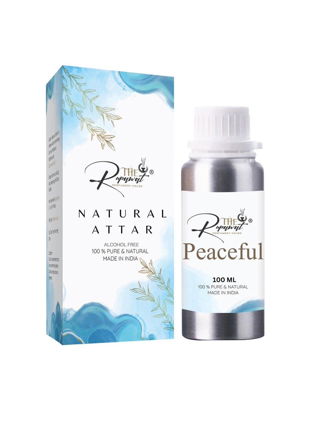 THE RUPAWAT Perfumery House Peaceful Natural & Alcohol Free Attar 100ml, Silver
THE RUPAWAT Perfumery House Peaceful Natural & Alcohol Free Attar 100ml, Silver