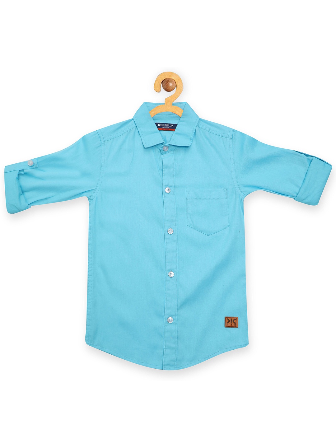 Killer Boys Straight Slim Fit Spread Collar Solid Cotton Casual Shirt, Turquoise blue
Killer Boys Straight Slim Fit Spread Collar Solid Cotton Casual Shirt, Turquoise blue