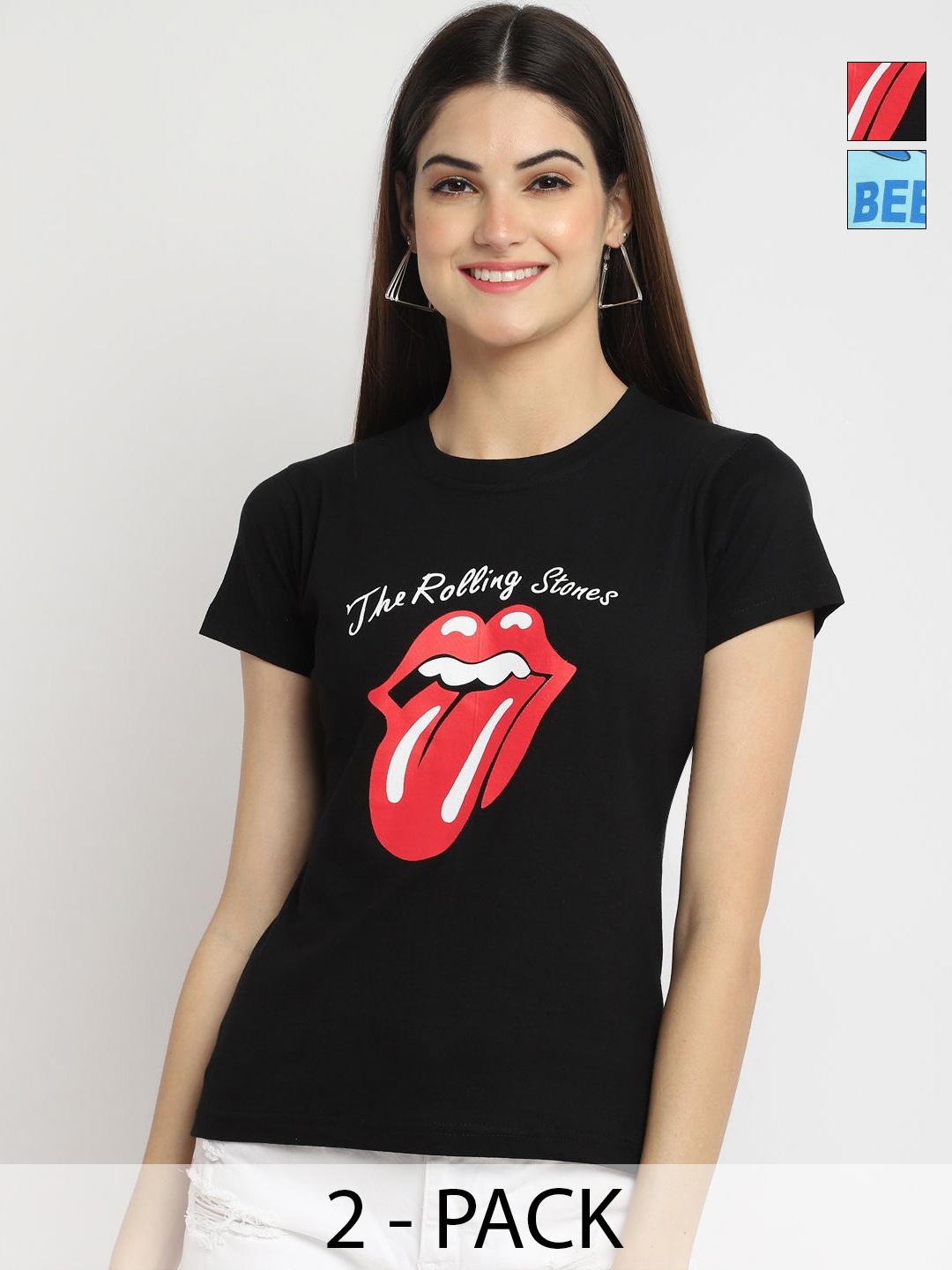 Dreambe Women Pack Of 2 Looney Tunes Graphic Printed Round Neck Cotton T-shirts, Black
Dreambe Women Pack Of 2 Looney Tunes Graphic Printed Round Neck Cotton T-shirts, Black