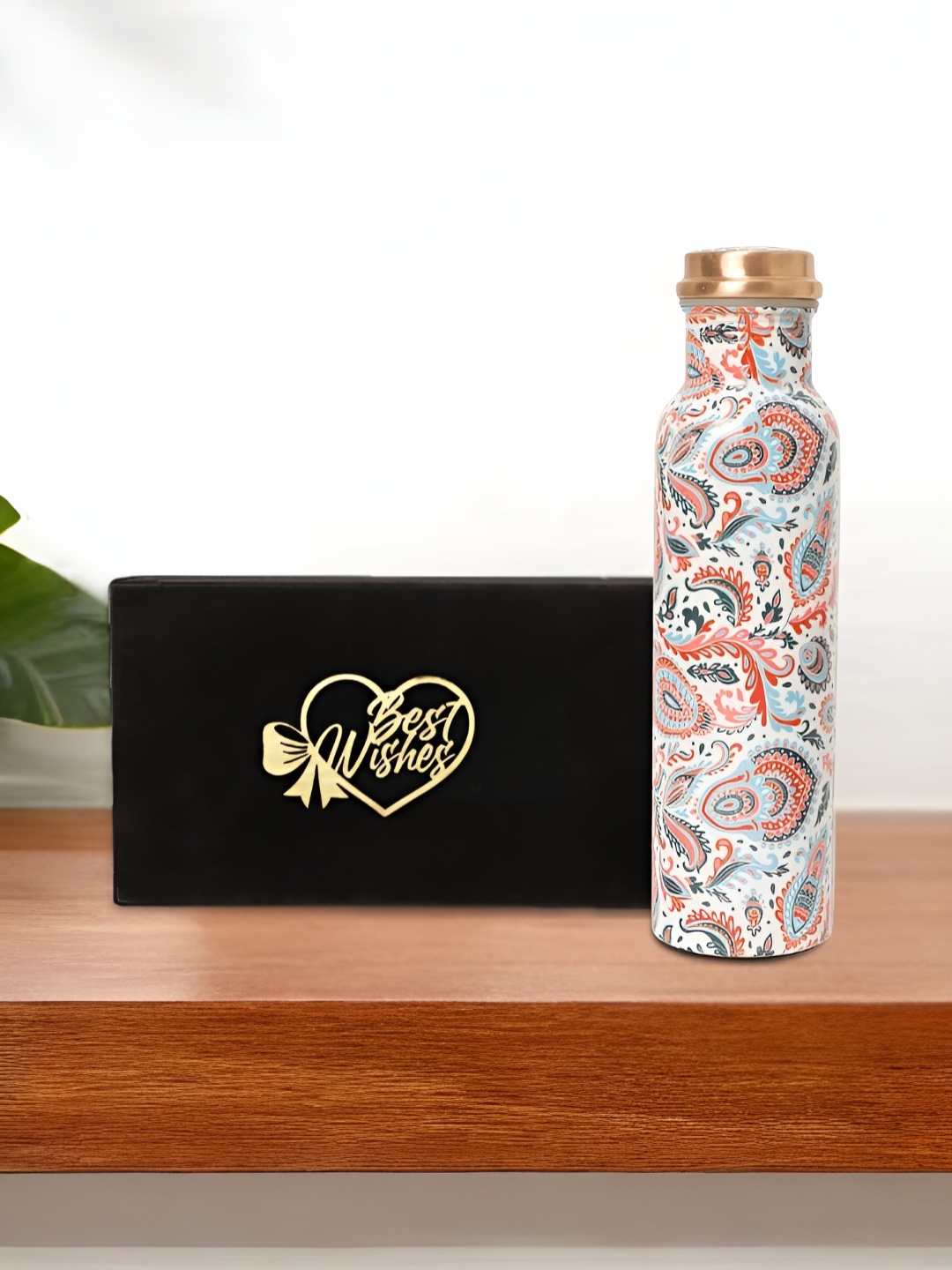INTERNATIONAL GIFT White Printed Pure Copper Single Water Bottle With Velvet Box-950 ml
INTERNATIONAL GIFT White Printed Pure Copper Single Water Bottle With Velvet Box-950 ml