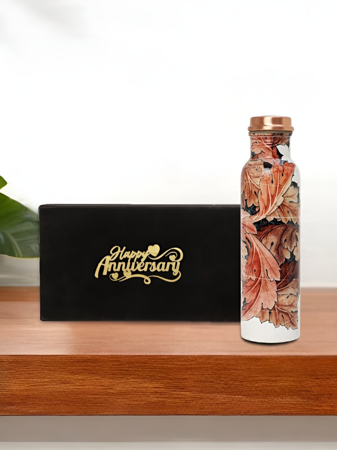 INTERNATIONAL GIFT White Printed Pure Copper Single Water Bottle With Velvet Box-950 ml
INTERNATIONAL GIFT White Printed Pure Copper Single Water Bottle With Velvet Box-950 ml