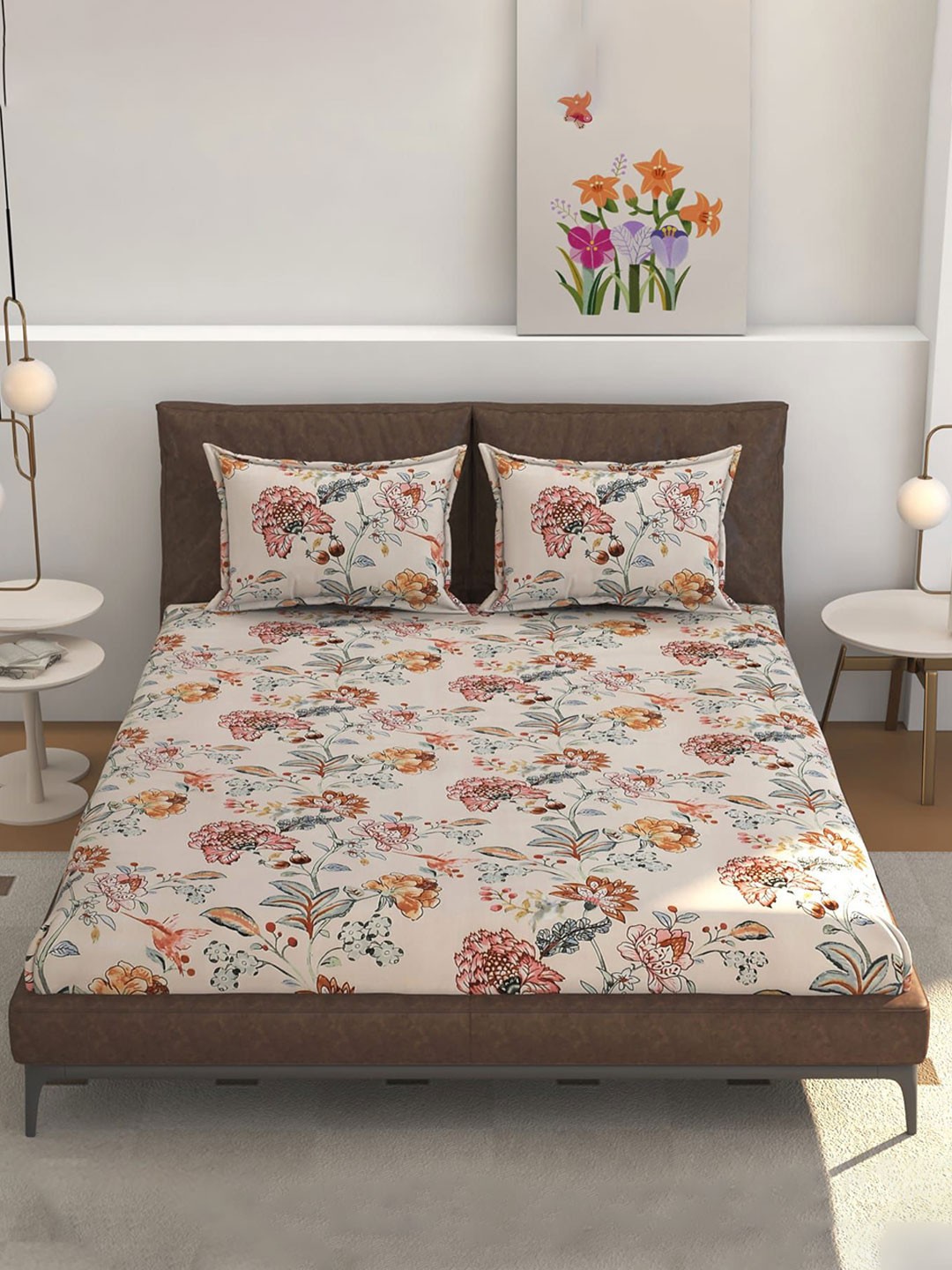 CLIO'S HERITAGE STORE Off White 210 TC Cotton Queen Fitted Bedsheet Set 1.77 m x 1.82 m
CLIO'S HERITAGE STORE Off White 210 TC Cotton Queen Fitted Bedsheet Set 1.77 m x 1.82 m