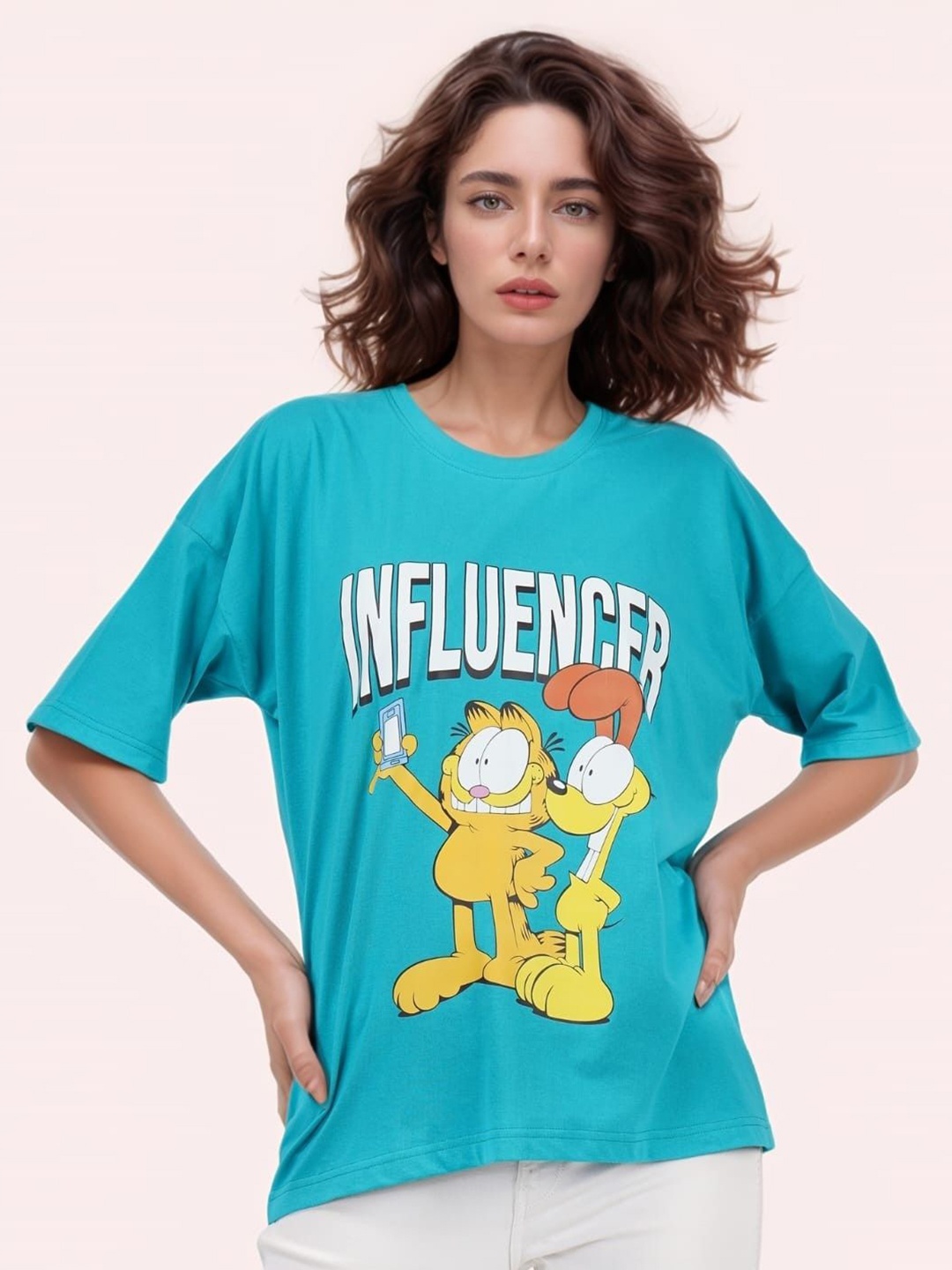BLUEFICUS Garfield Bio-Finish Graphic Print Round Neck Cotton Casual Relaxed Fit T-Shirt, Blue
BLUEFICUS Garfield Bio-Finish Graphic Print Round Neck Cotton Casual Relaxed Fit T-Shirt, Blue